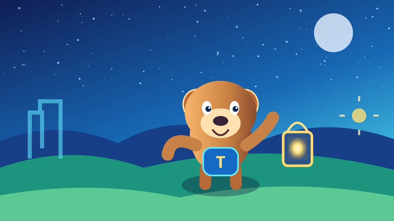 Illustrated Teddy and the Little Light story